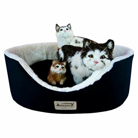 AEROMARK C04HML-MB Armarkat Pet Bed Cat Bed 22 x 19 x 8 - Laurel Green & Ivory AE23247
